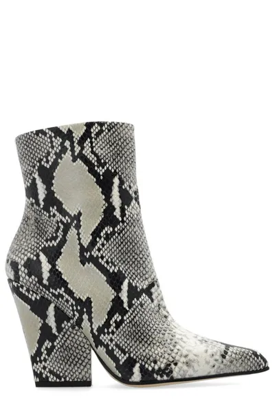 Paris Texas Jane Heeled Ankle Boots In Animal