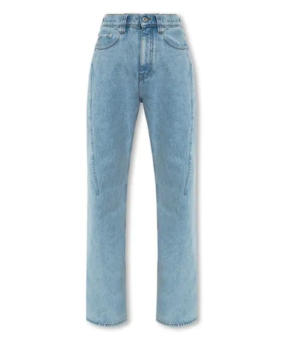 Y/project High Waisted Straight Leg Jeans In Blue