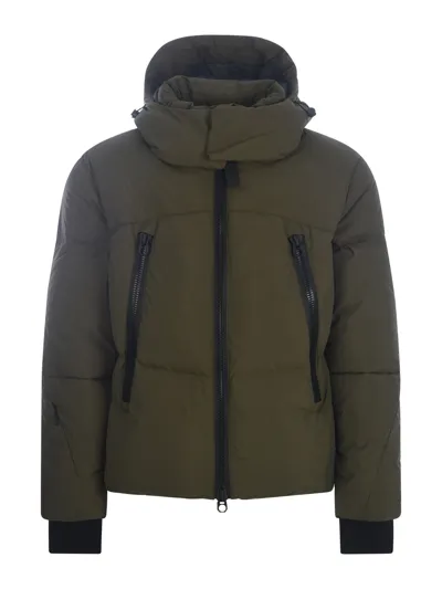 Jg1 Verde Oliva Olive Green Nylon Hooded Puffer Jacket