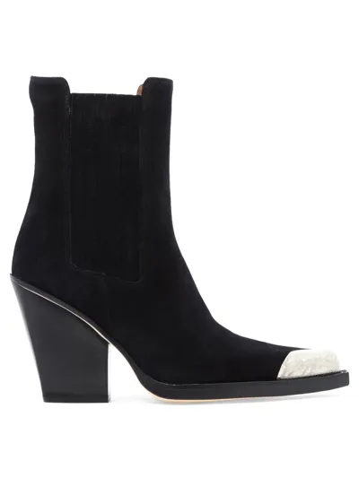 Paris Texas Dallas Block Heel Boots In Black