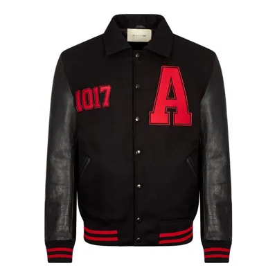 Alyx Logo-print Varsity Jacket In Black