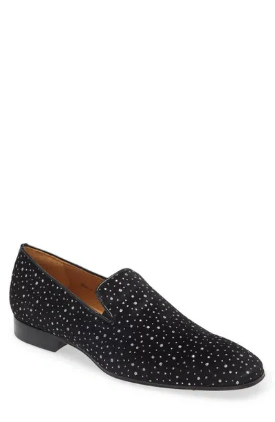 Mezlan Sera Cosmo Crystal Velvet Slip-on In Black