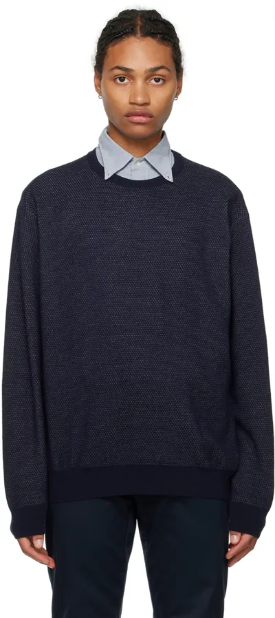 Nanamica Navy Crewneck Sweater In N Navy