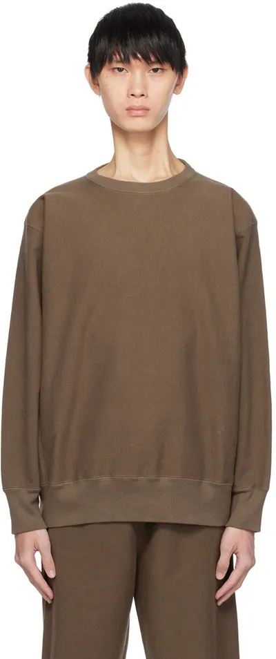 Auralee Brown Super Milled Sweatshirt