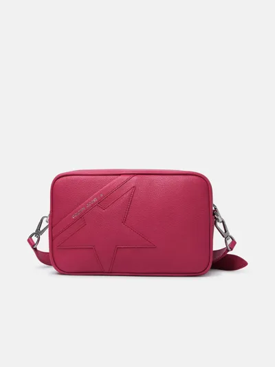 Golden Goose 'star' Hibiscus Leather Bag In Fuchsia