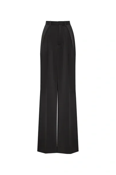 Milla Refined Black Pants Cut From Italian Satin, Xo Xo