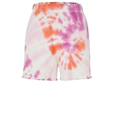 Hugo Tie-dye Print Track Shorts In Patterned