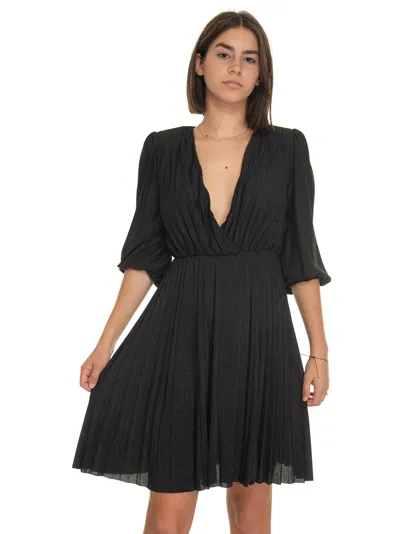 Liu •jo Pleated Dress In Black