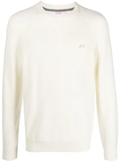 Sun68 Wool Sweater In White