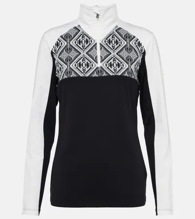 Bogner Elvira Stretch Tech Turtleneck Top In Black