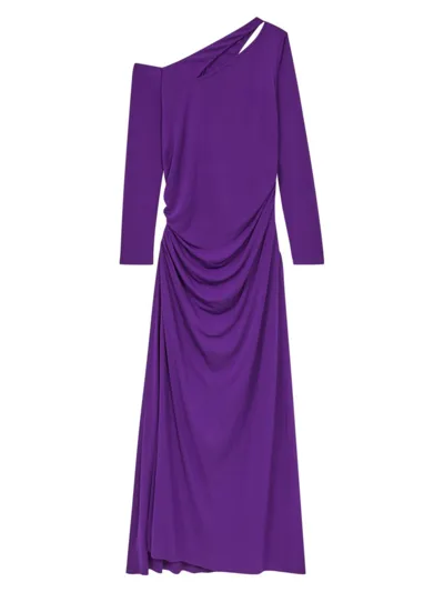 Reiss Purple Off-the-shoulder Cut-out Maxi Dress