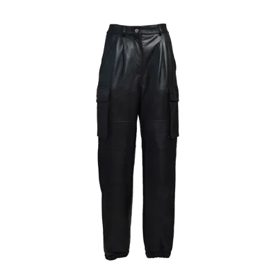 Moschino Boyfriend Sheepskin Jeans In Black