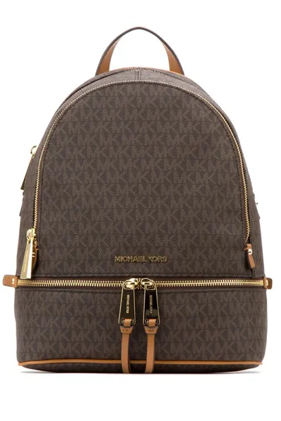 Michael Michael Kors Rhea Medium Logo Backpack In Brown