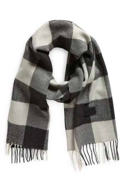 Cole Haan Men's Woven Plaid Scarf In Black,white