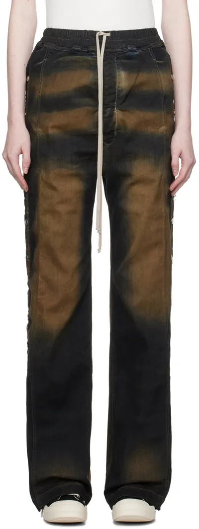 Rick Owens Drkshdw Pusher Wide-leg Jeans In Black