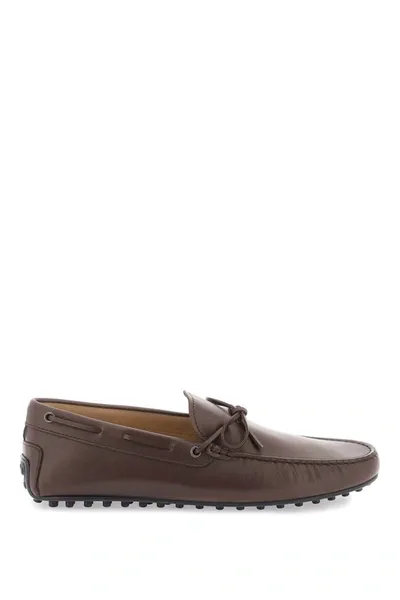 Tod's City Gommino Loafers In Brown