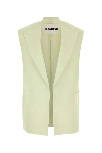 Jil Sander Sleeveless Tailored Vest In Green