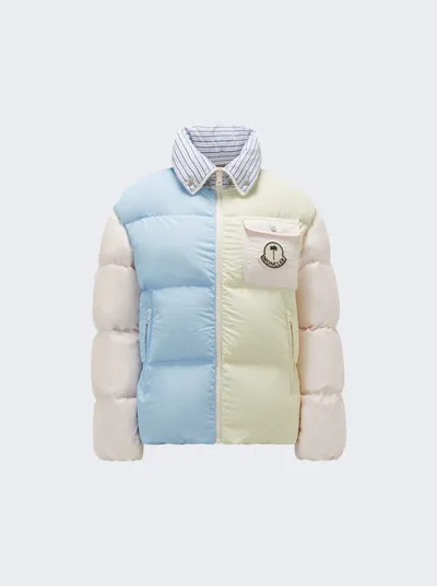 Moncler Douady Short Down Jacket Multicolor In Light Blue