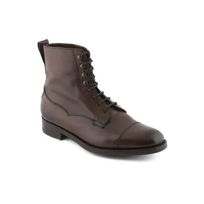 Edward Green Dark Oak Antique Calf Boot In Marrone