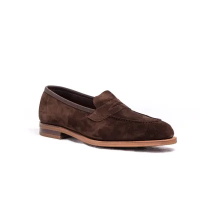 Edward Green Ventnor Mocca Suede E184 Loafer Light Brown Sole