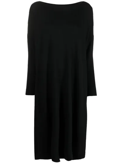 Daniela Gregis Flared Knitted Dress In Black