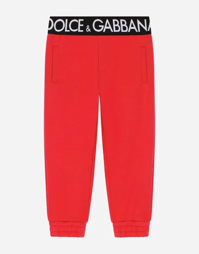 Dolce & Gabbana Jersey Jogging Pants With Branded Elastic