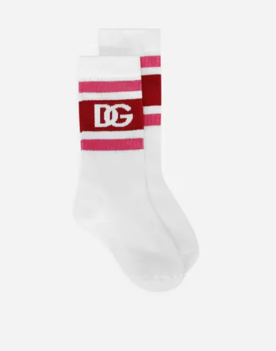 Dolce & Gabbana Stretch Knit Socks With Dg Logo