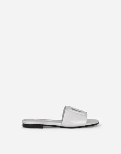 Dolce & Gabbana Foiled Lambskin Sliders