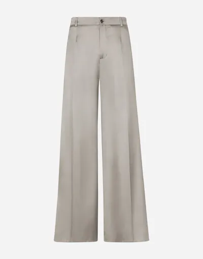 Dolce & Gabbana Wide-leg Stretch Silk Pants