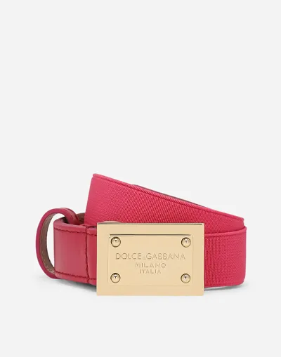 Dolce & Gabbana Stretch Belt With Logo Tag