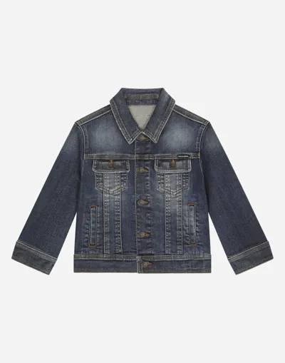 Dolce & Gabbana Blue Wash Stretch Denim Jacket