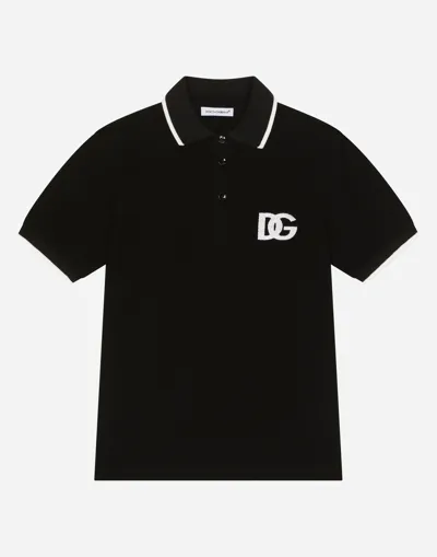 Dolce & Gabbana Piqué Polo-shirt With Dg Logo Embroidery