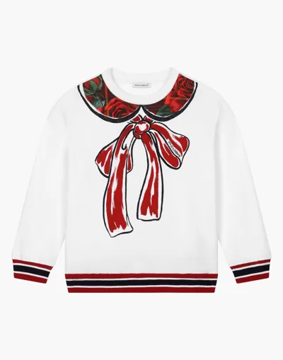 Dolce & Gabbana Round-neck Sweatshirt With Bow Print