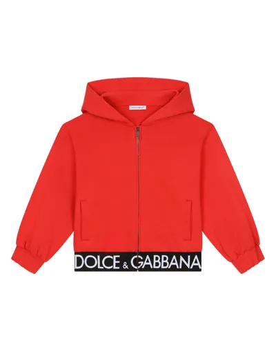 Dolce & Gabbana Kapuzenjacke Mit Reissverschluss In Red