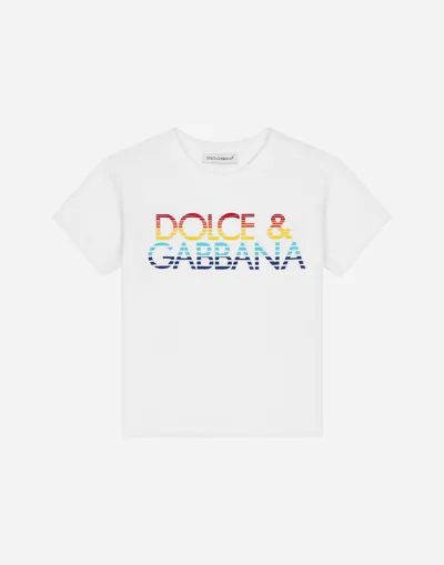 Dolce & Gabbana Babies' Jersey T-shirt With Logo Print