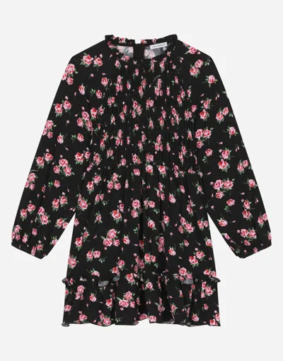 Dolce & Gabbana Kids' Long-sleeved Printed Dress