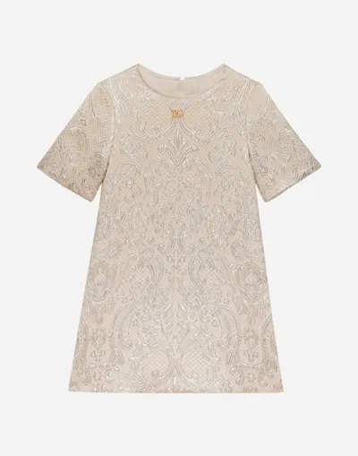 Dolce & Gabbana Short-sleeved Brocade Dress