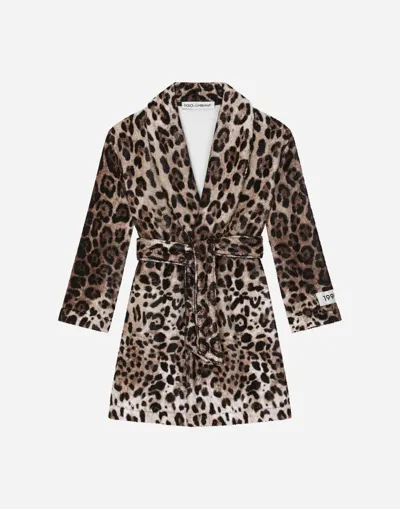 Dolce & Gabbana Leopard-print Terrycloth Bathrobe