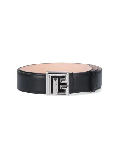 Balmain Logo Belt In Black