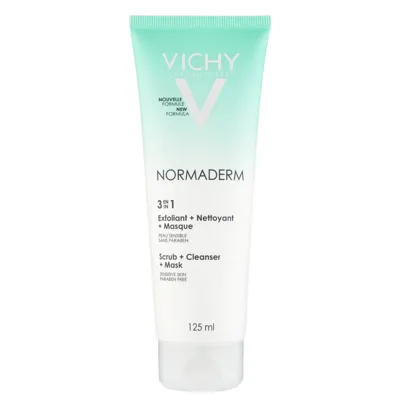 Vichy Normaderm 3-in-1 Cleansing + Scrub + Mask 125ml In White