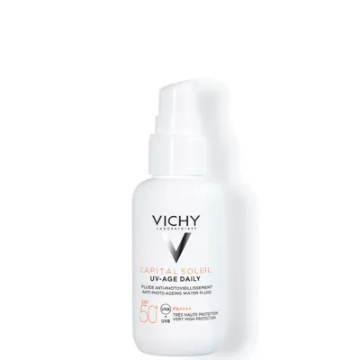 Vichy Capital Soleil Uv Age Daily Spf 50+ Invisible Sun Cream With Niacinamide 40ml In White