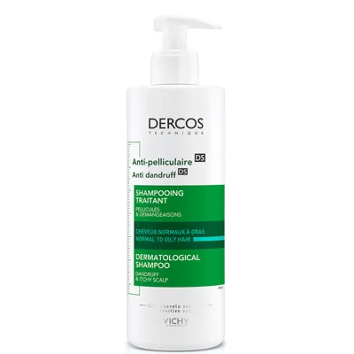 Vichy Dercos Technique Anti-dandruff Purifying Shampoo For Sensitive, Oily Hair And Scalp 390ml In White