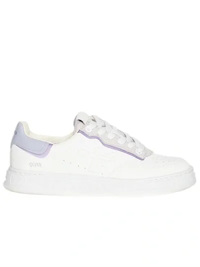 Premiata Quinn Leather Sneakers In White