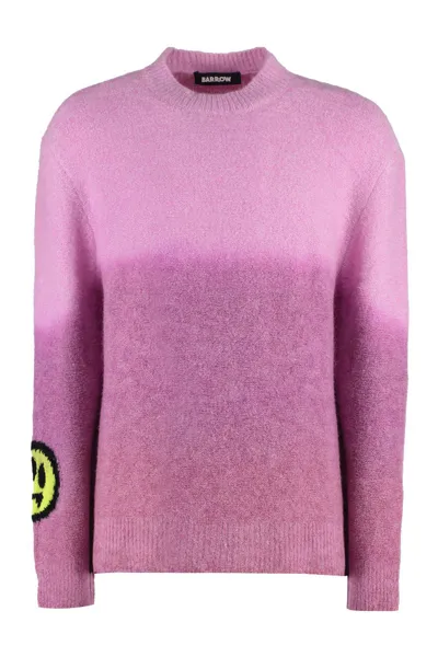 Barrow Unisex Mohair Blend Sweater In Pink,purple