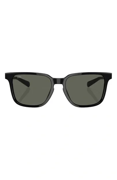 Costa Del Mar Kailano 53mm Polarized Square Sunglasses In Black