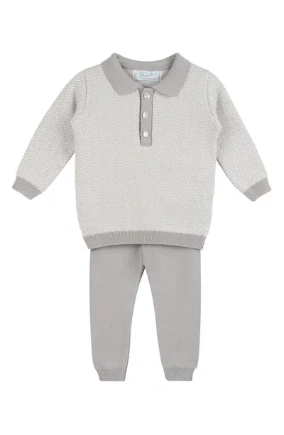 Feltman Brothers Babies'  Chevron Sweater & Pants Set In Grey