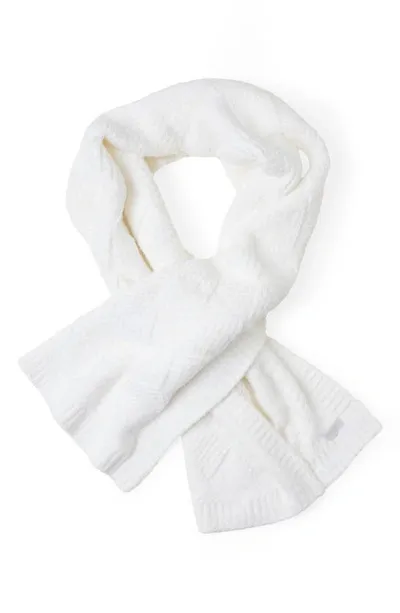 Barefoot Dreams Cozychic Diamond Weave Blanket Scarf In White