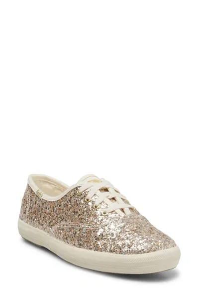 Keds Champion Glitter Celebrations Sneakers In Gold