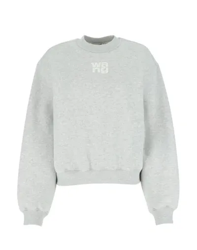 Alexander Wang T By  Logo In Light Heather Grey