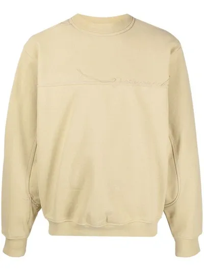 Jacquemus Round Neck Sweatshirt In Neutrals